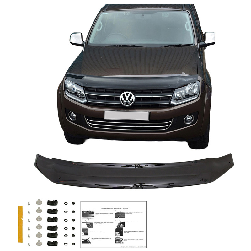 Motorkapbeschermer (steenslagcover)  Volkswagen Amarok MK1 2010-2022 - Glanzend zwart