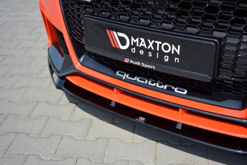 Voorspoiler V.2 Audi TT RS 8S Glanzend Zwart