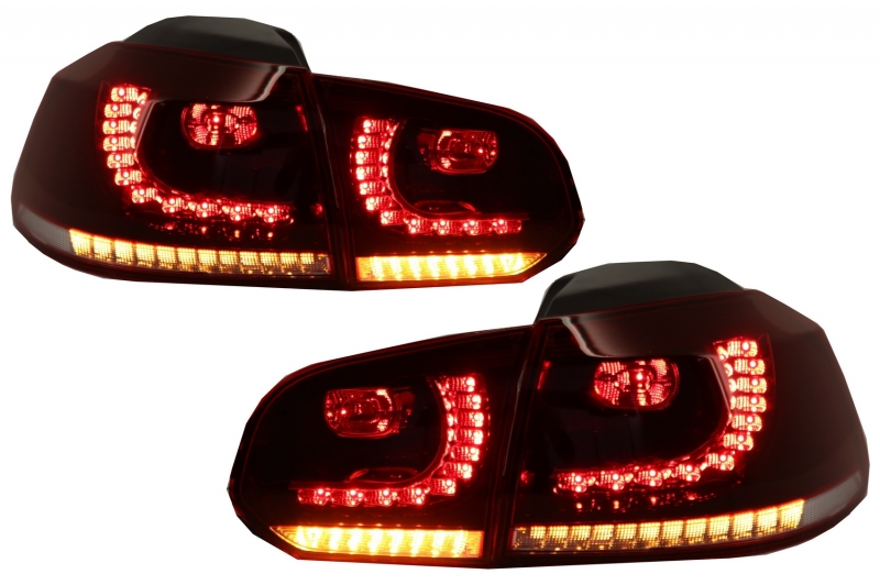 Taillights led VW Golf VI 10/08- R-look red/Smoke