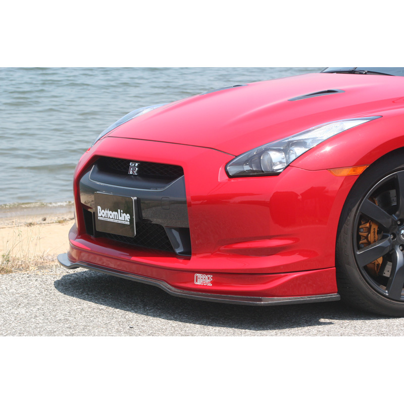 Chargespeed Voorspoiler  Nissan GT-R R35 BottomLine (FRP Zwart)