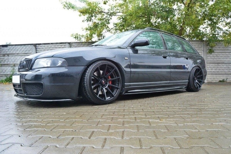 Zijskirts Diffusers Audi S4 B5 Glanzend Zwart