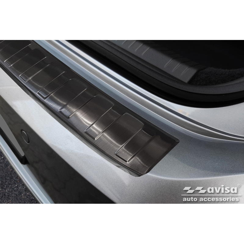 Zwart RVS Achterbumperprotector  Volkswagen Arteon Shooting Brake incl. eHybrid 2020- 'Ribs'
