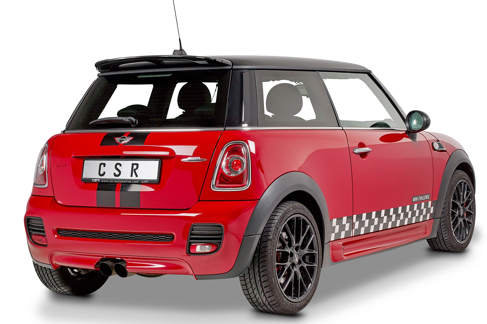 Achterspoiler Mini R56 John Cooper Works (09/2006‑11/2013) Glans Zwart – CSR Automotive / Maxton Design