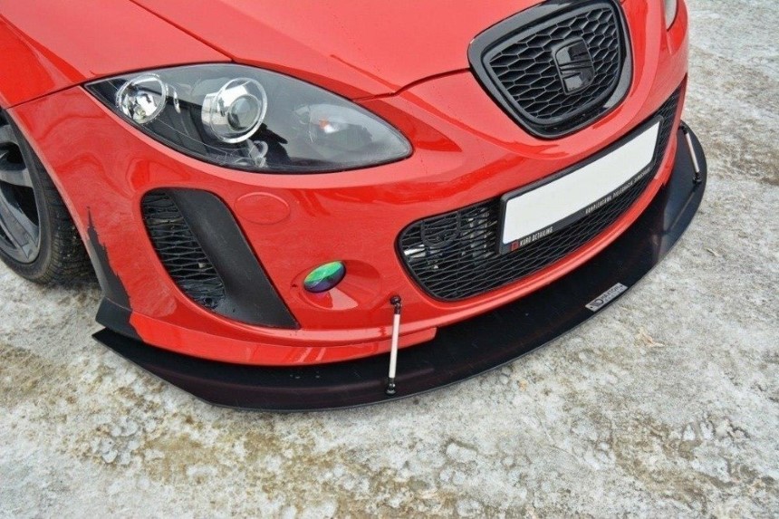 Race voorspoiler Seat Leon 1P Maxton Design glans zwart V.1