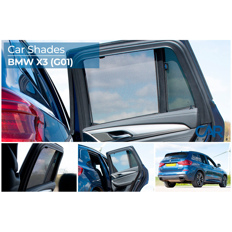 Set Car Shades (achterportieren)  BMW X3 (G01) 2017- & iX3 (G08) 2020- (4-delig)