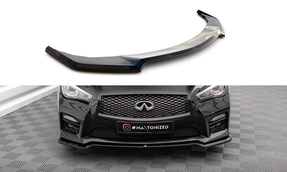 Voorspoiler V.1 Infiniti Q50 S Maxton Glans Zwart
