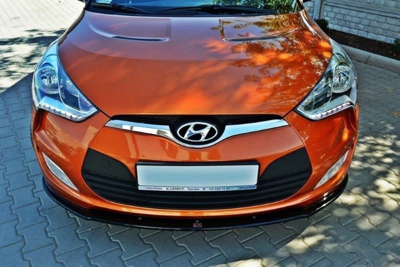 Voorspoiler Hyundai Veloster Glanzend Zwart
