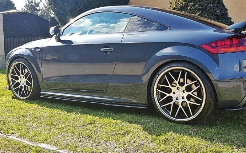 Zijskirts Diffusers Audi TT S/ TT S-Line 8J Glanzend Zwart