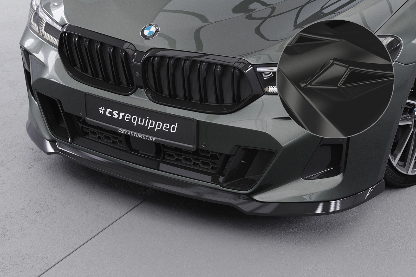 Voorspoiler BMW 6er (G32) M-Paket Glans Zwart (LCI, 07/2020–) CSR