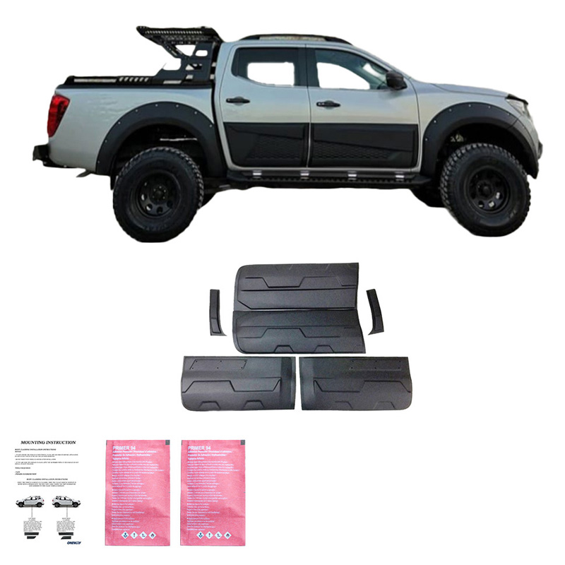 Deurpanelen  Ford Ranger T6/T7/T8 2012-2022 (Jumbo) - Glanzend zwart