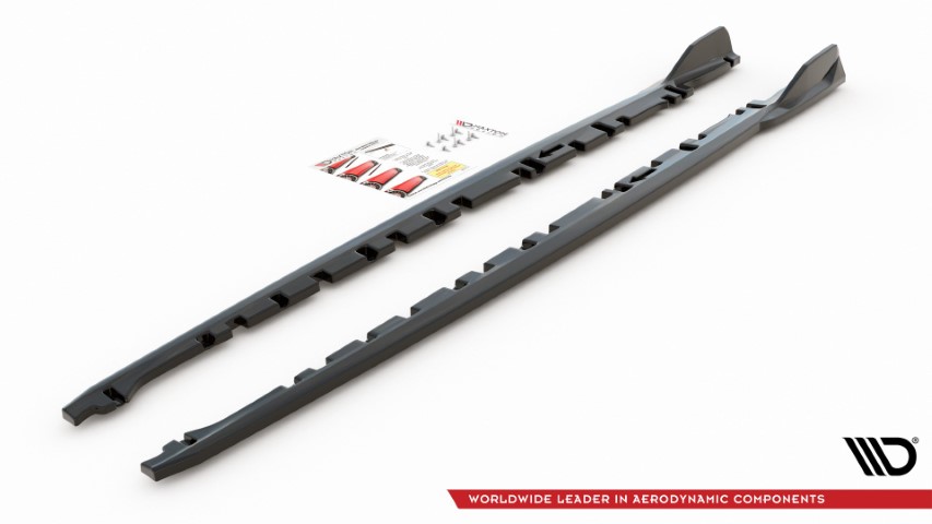 Zijskirts BMW 1 Serie F40 M-Pack/ M135i Glans Zwart V3
