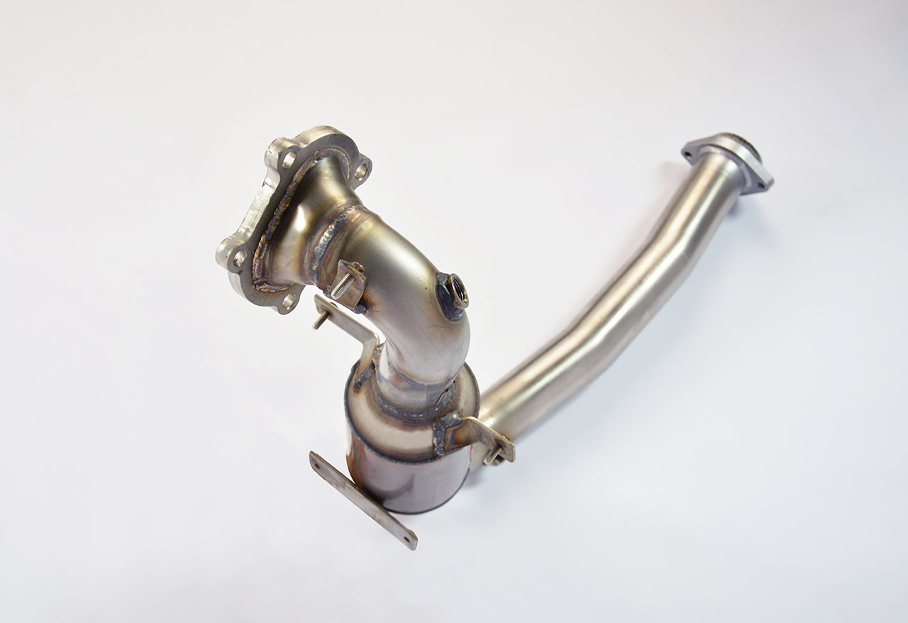 595 ABARTH 1.4T "Pista" (160 Hp) (Ø65 with valve) 2016 Turbo downpipe kit + Metallic catalytic conve