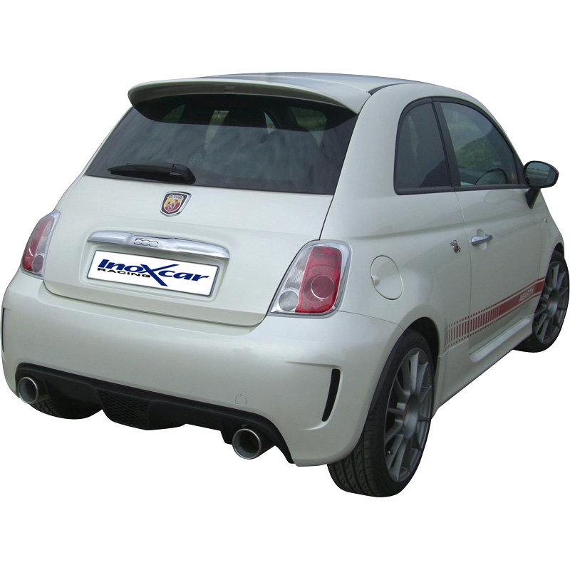 Fiat 500 08- Volledig RVS einddemper L+R 102mm