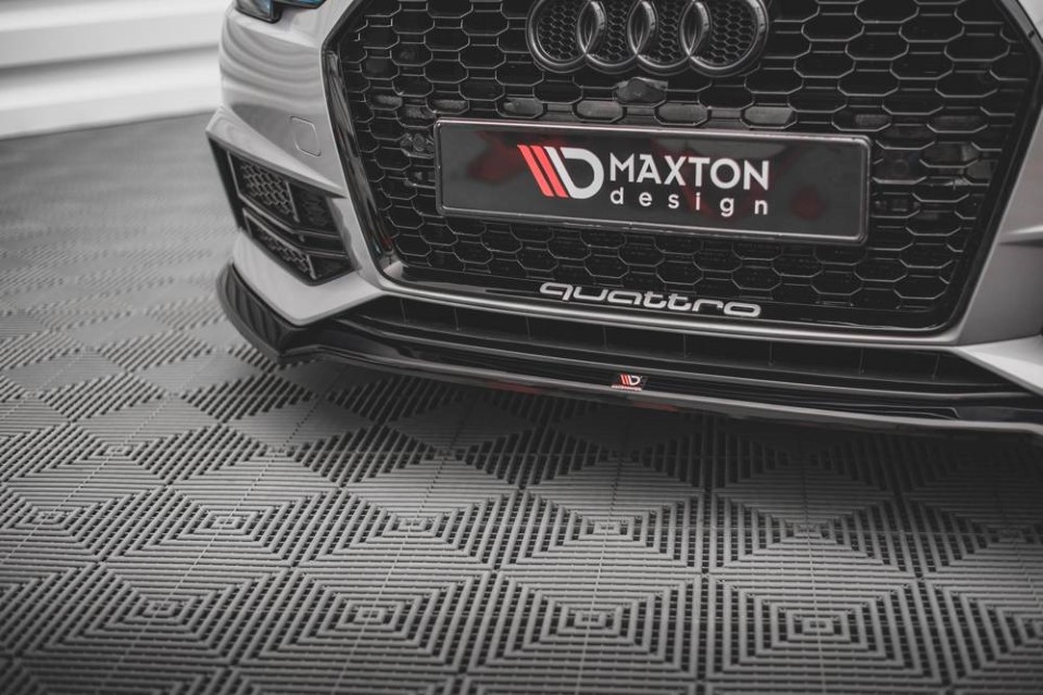 Voorspoiler Audi S4 / A4 S-Line B9 V.4 Glanzend Zwart