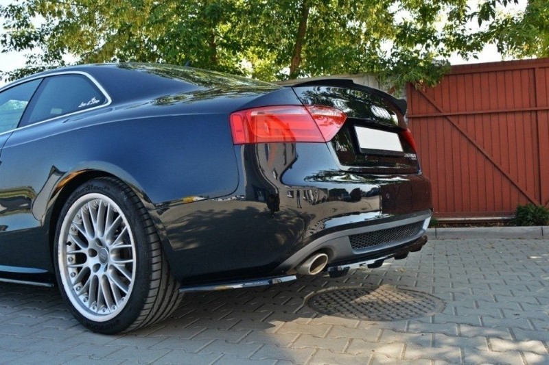Centrale Achterspoiler Audi A5 S-Line 8T Coupe / Sportback (Met verticale bar) Glanzend Zwart