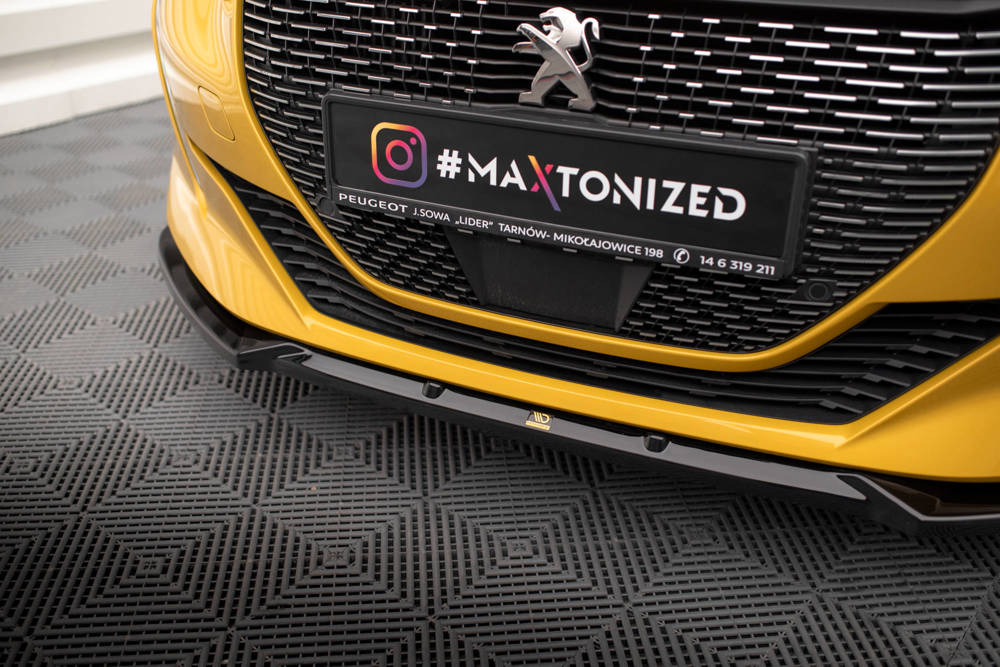 Voorspoiler V.1 Peugeot 208 GT Maxton Glans Zwart