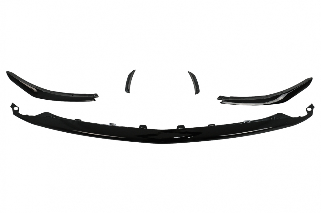 Voorspoiler met Canards Mercedes GLA H247 35/45/Sport Line (2020-Up) Glans Zwart
