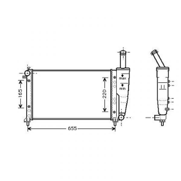Radiator FIAT PUNTO 99-06/03 580x320 1.2 +/-AC/VALEO