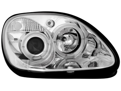 Faros Mercedes SLK 95-.. Angel Eyes cromo