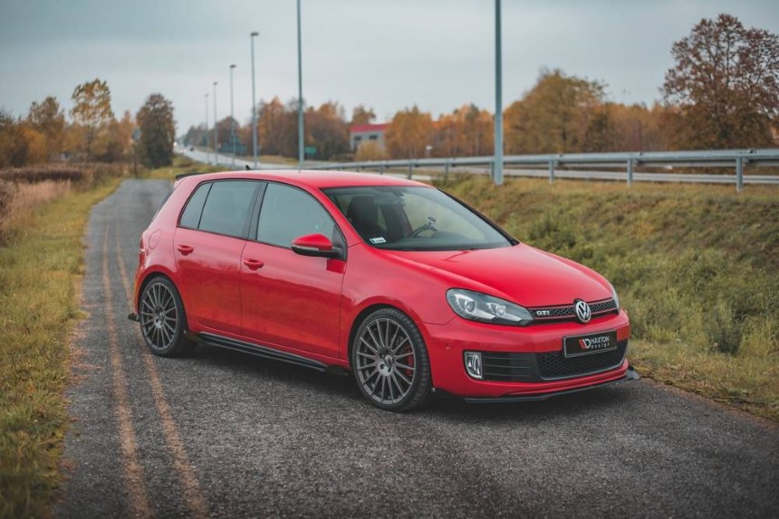 Opzetstuk zijskirts VW Golf 6 GTI Maxton Design duurzaam