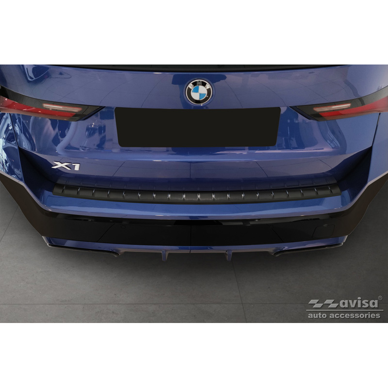 Zwart RVS Achterbumperprotector  BMW X1 U11 M-Sport 2022- 'Ribs'