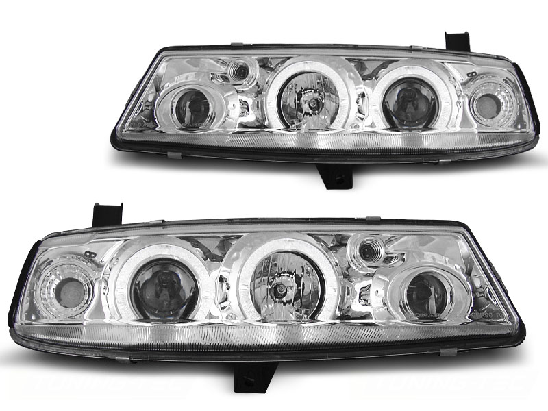 Faros Opel Calibra Angel Eyes cromo