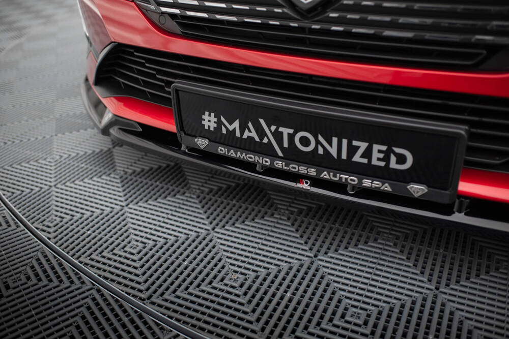 Voorspoiler V.2 Peugeot 308 Mk3 Maxton Glans Zwart
