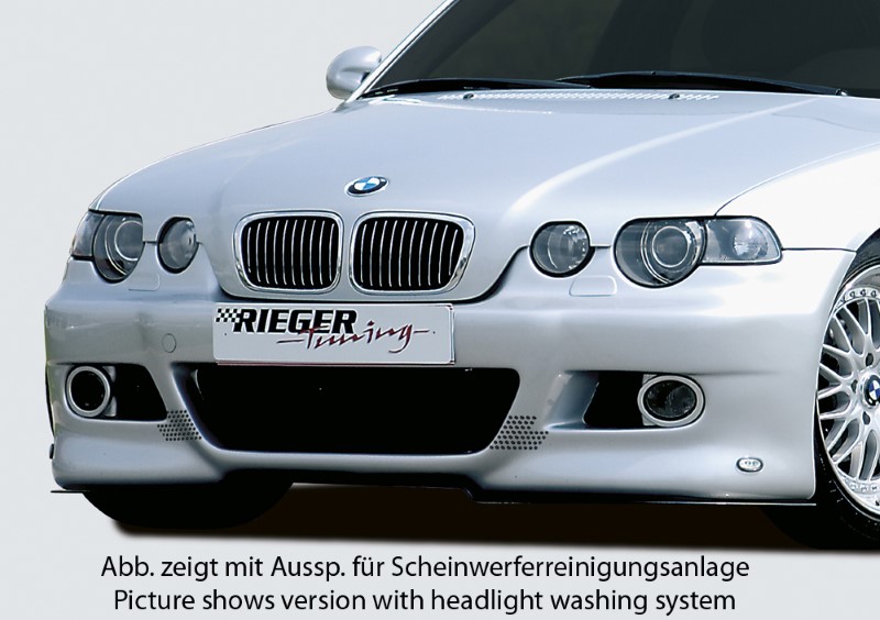 Voorbumper BMW E46 Compact M3-Look Rieger met extra koel opening
