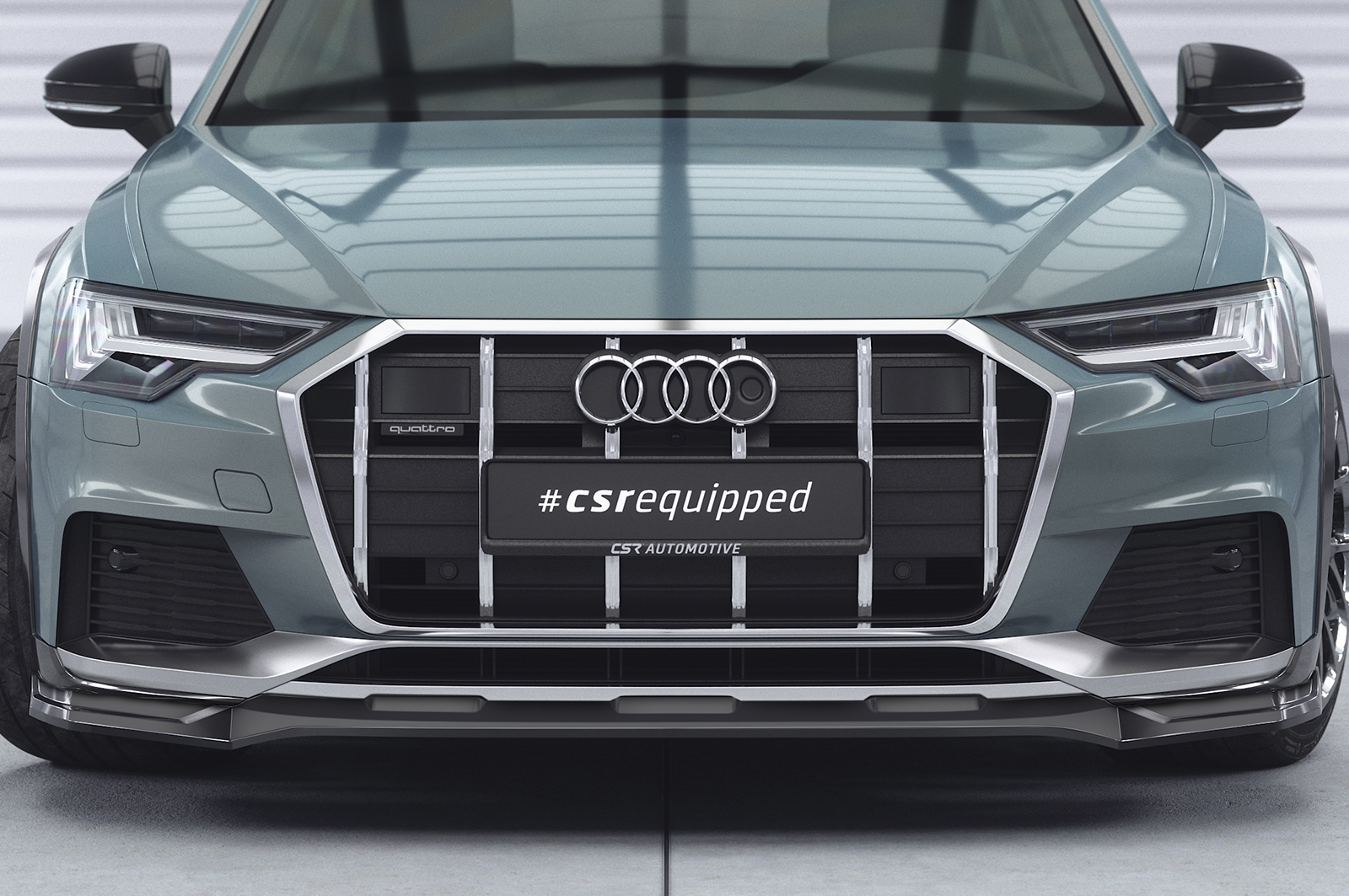 Voorspoiler Audi A6 C8 (Typ F2) Allroad CSR Glans Zwart