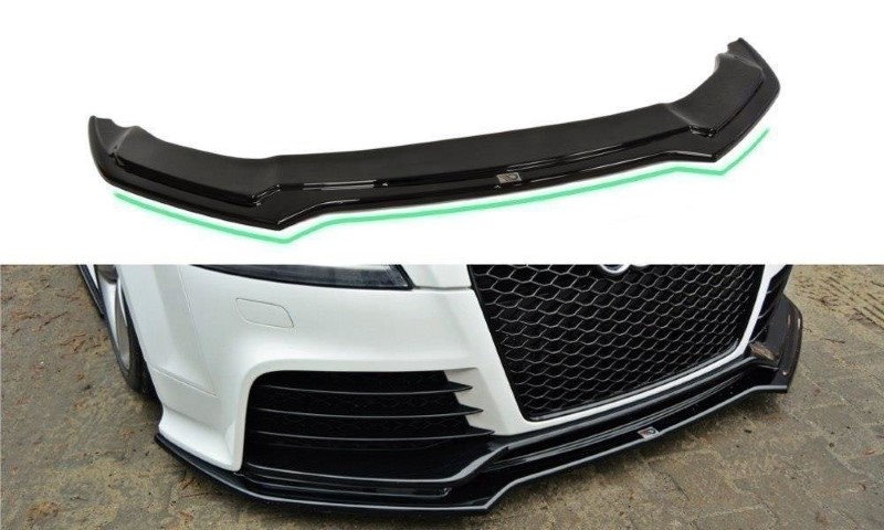 Voorspoiler V.2 Audi TT RS 8J Glanzend Zwart