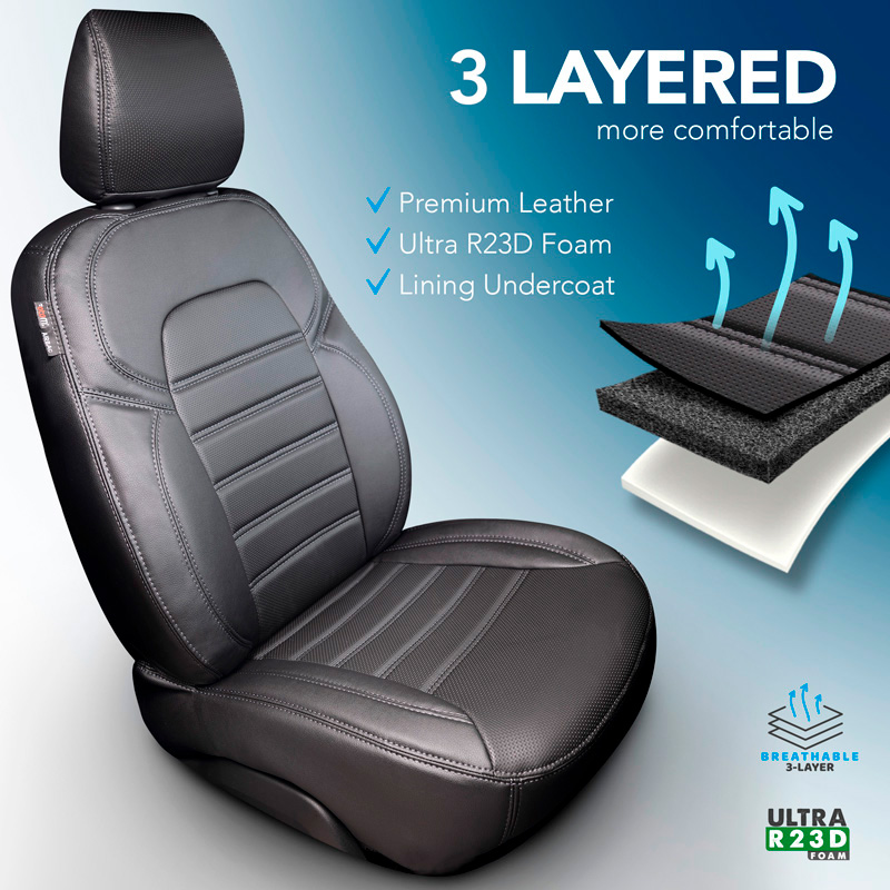 New York Design Kunstleder Stoelhoezenset 1+1  Opel Movano C 2022-