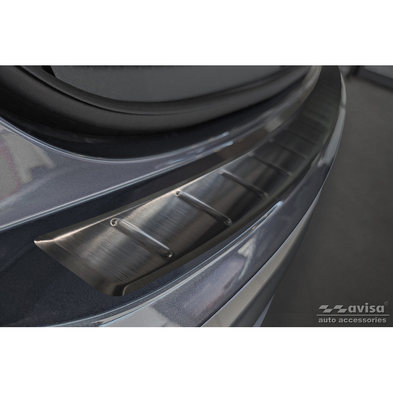 Zwart RVS Achterbumperprotector  Volkswagen Taigo 2021- 'Ribs'