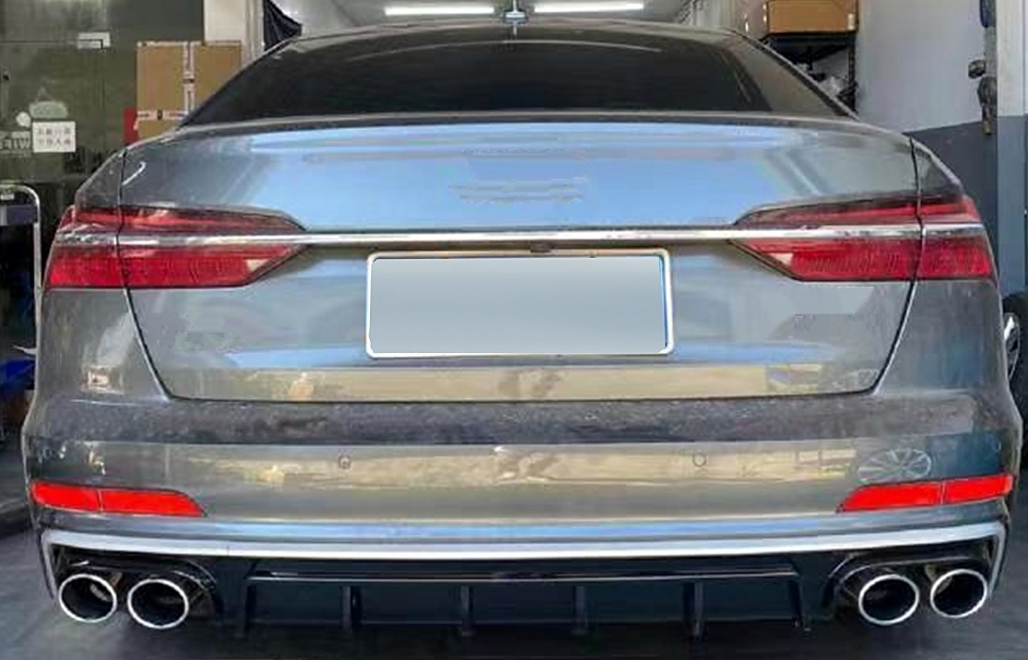 Diffusor Audi A6 S-Line C8 Zilver incl. sierstukken Chroom