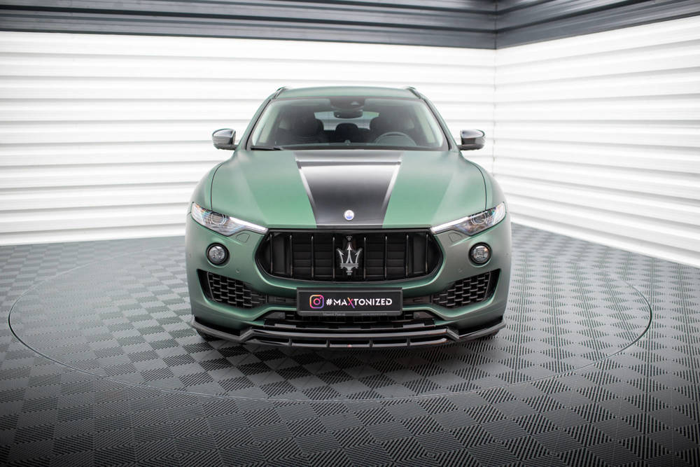 Voorspoiler V.2 Maserati Levante Maxton Glans Zwart