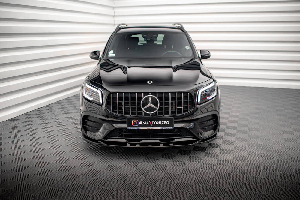 Voorspoiler V.2 Mercedes GLB AMG Pakket & GLB 35 AMG Maxton Glans Zwart