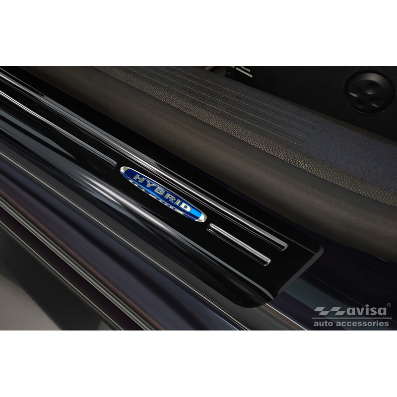 Zwart RVS Instaplijsten  Peugeot 508 II Sedan 2019- 'Hybrid' - 4-delig
