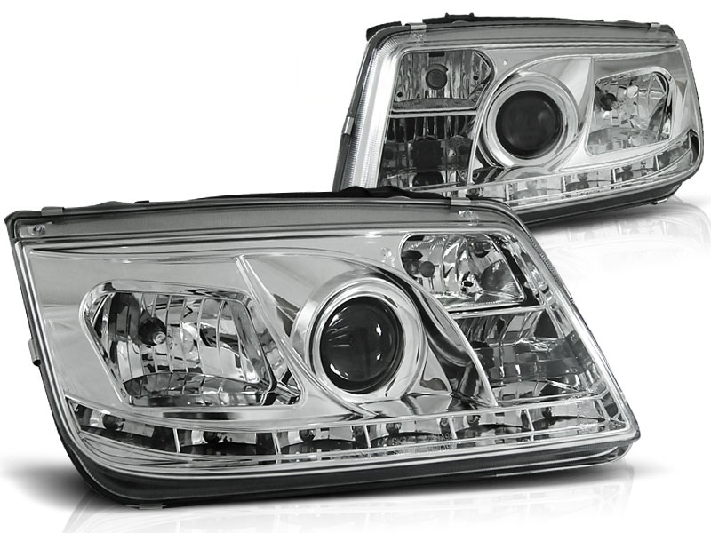 Faros VW Bora Dayline Los ojos del Diablo cromo