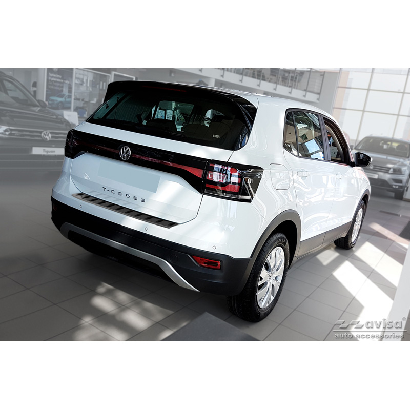 Zwart RVS Achterbumperprotector  Volkswagen T-Cross 2019-2024 & FL 2024- 'STRONG EDITION'