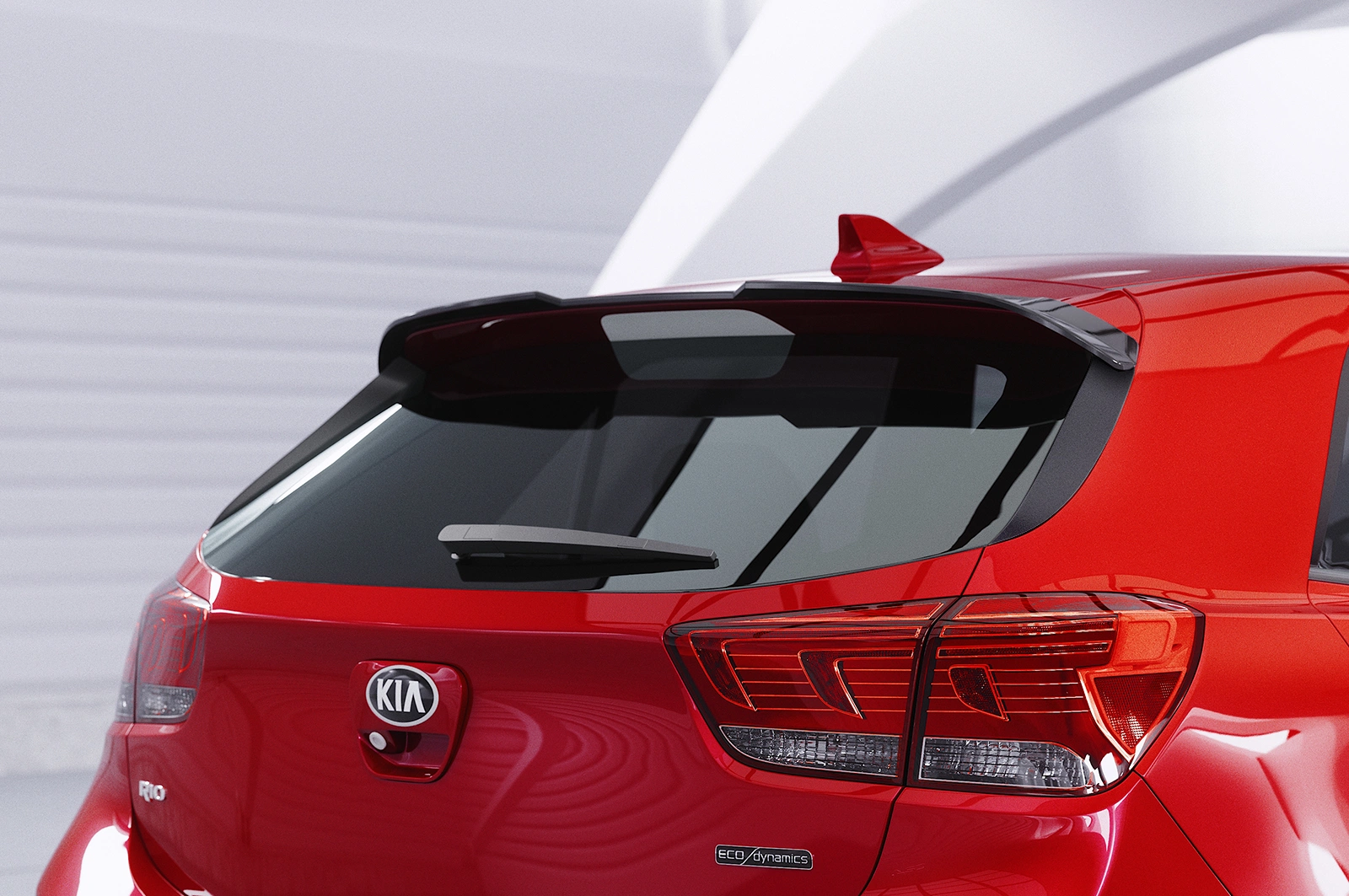 Achterspoiler Kia Rio 4 (YB) Glans Zwart van CSR Automotive (2017-)