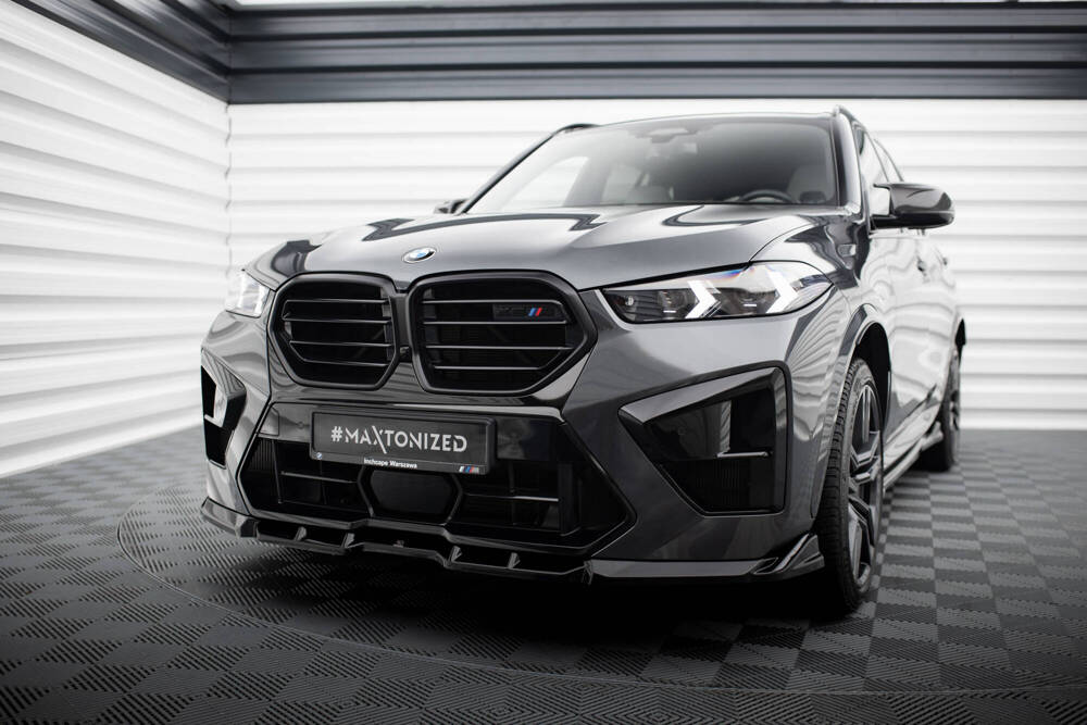 Voorspoiler BMW X5M F95 Facelift Maxton Glans Zwart