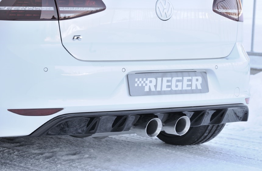 Uitlaatsysteem VW Golf 7 R Rieger dubbele uitlaat midden