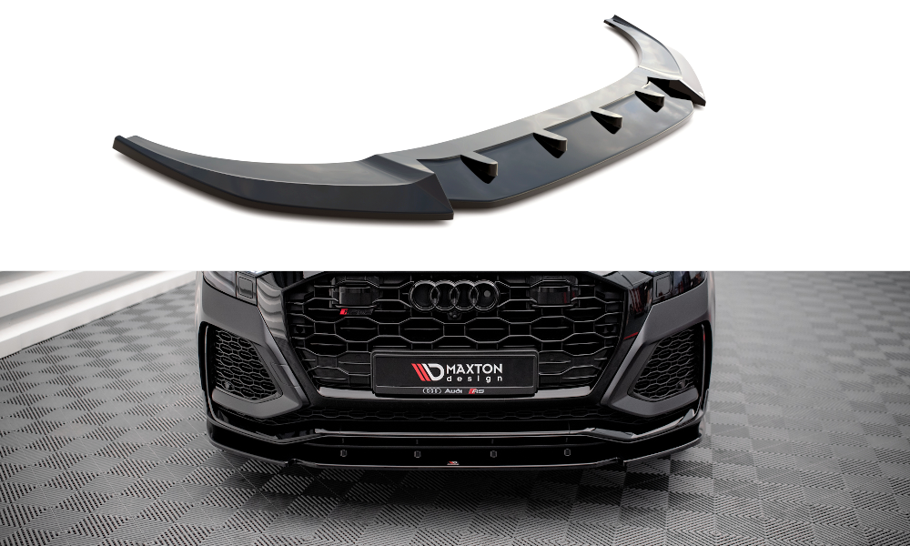 Voorspoiler V.1 Audi RSQ8 Maxton Glans Zwart