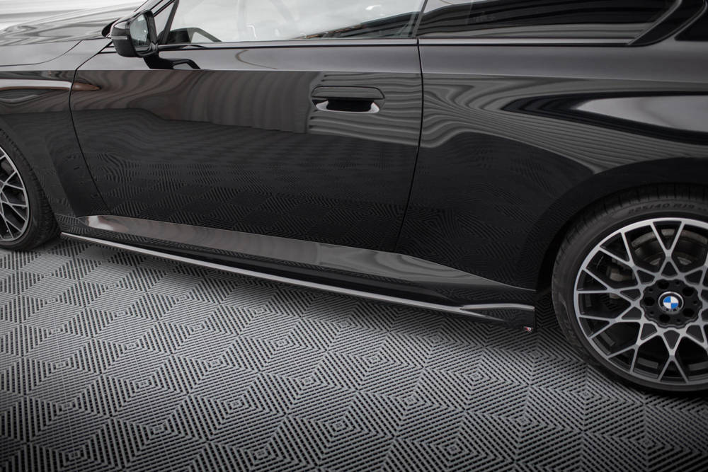 Zijskirts V.2 BMW 2 Serie Coupe G42 Maxton Glans Zwart