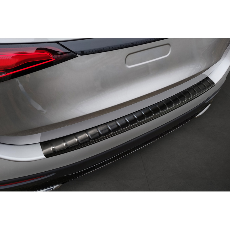 Zwart RVS Achterbumperprotector  Mercedes GLC II (X254) 2022- 'Ribs'