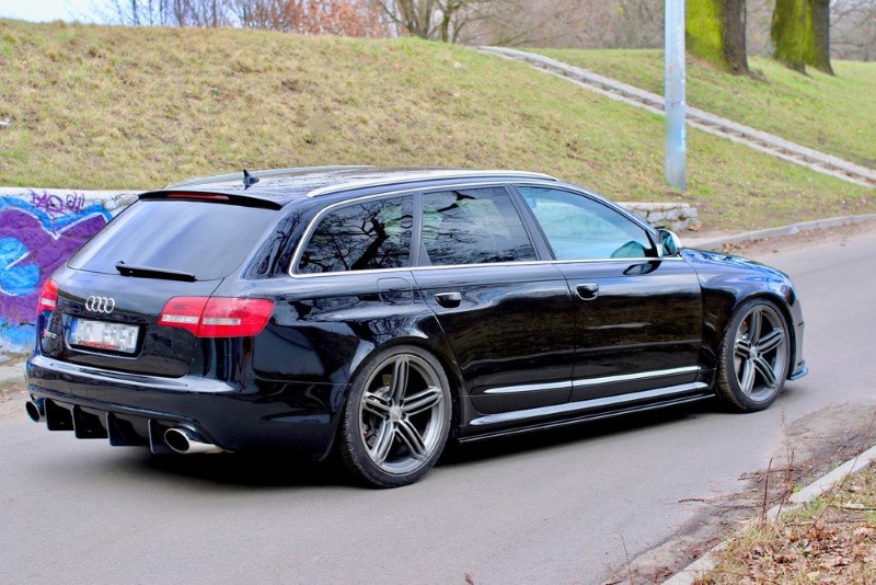 Zijskirts Diffusers Audi RS6 C6 Glanzend Zwart