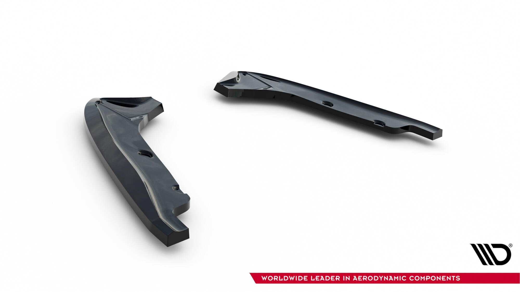 Achterzij spoilers BMW 1 M Coupe E82 Maxton Glanzend zwart
