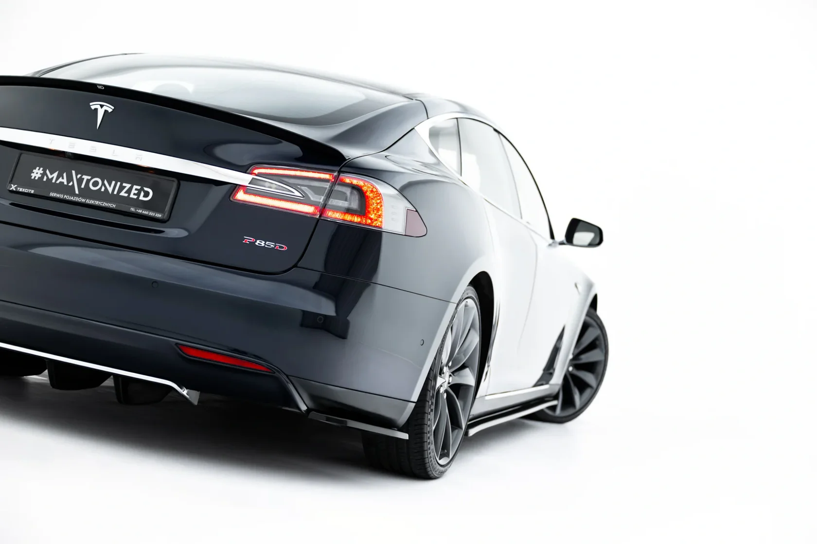 Zij Diffuser V.1 Tesla Model S Mk1 Maxton Glans Zwart