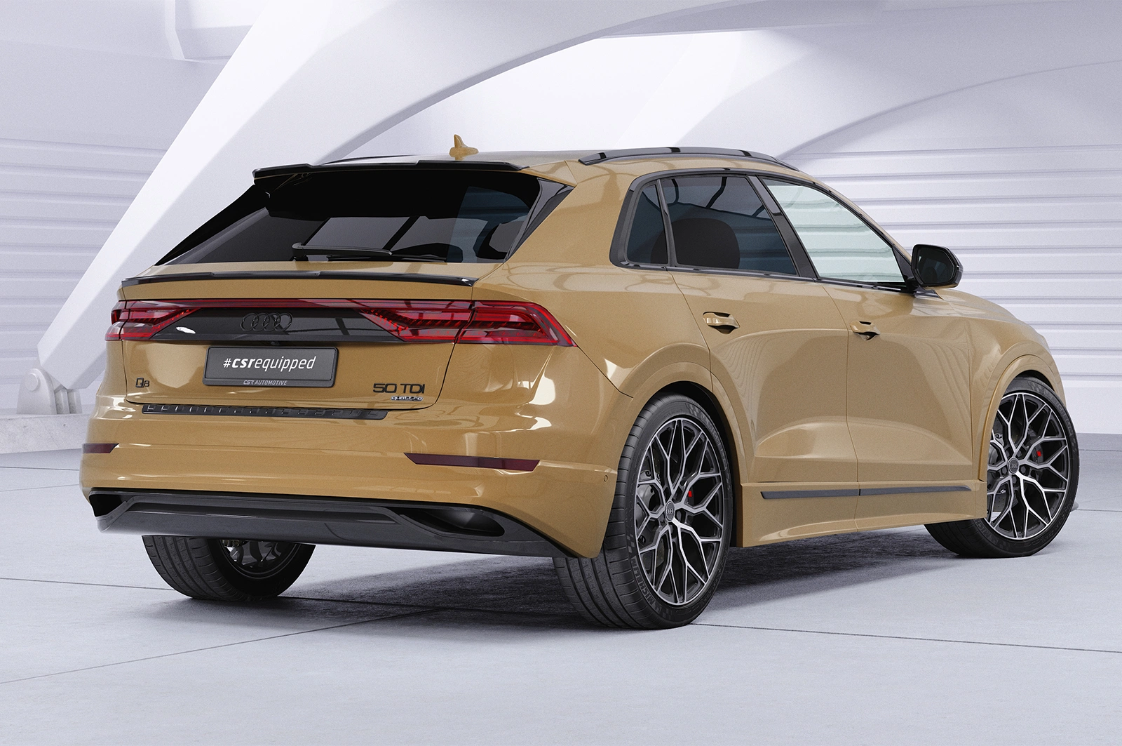 Achterspoiler Audi Q8 / SQ8 /RSQ8 (Typ 4M) glans zwart