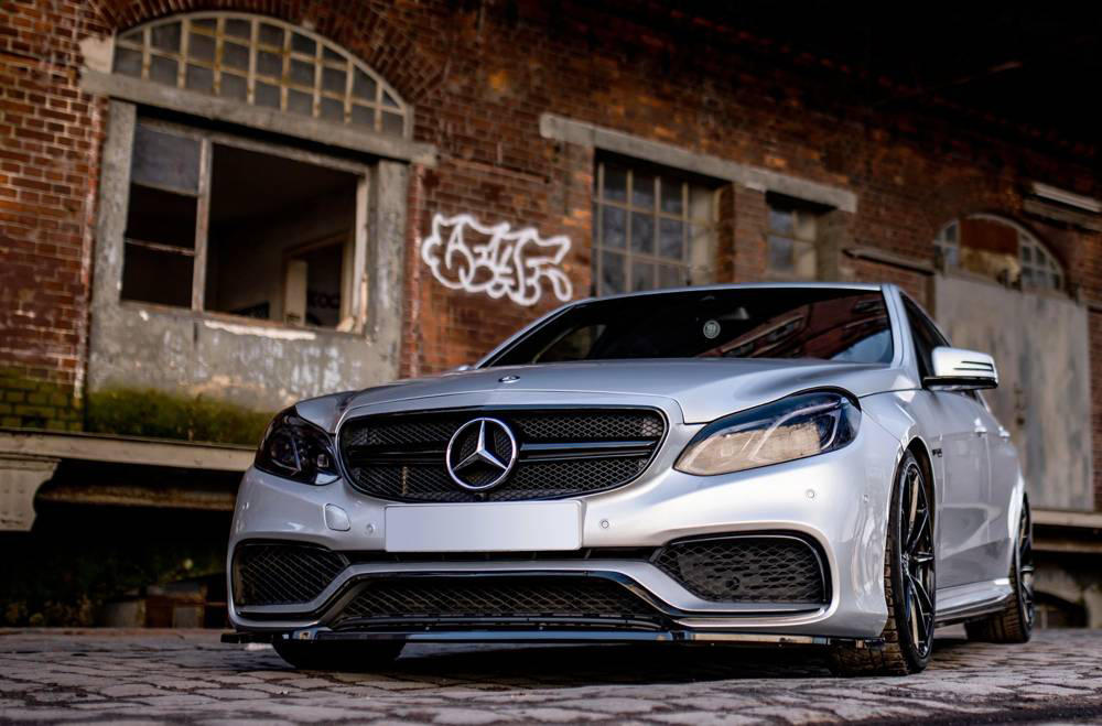 Voorspoiler Mercedes E-Klasse W212 E63 AMG Facelift 12-16 Glans Zwart