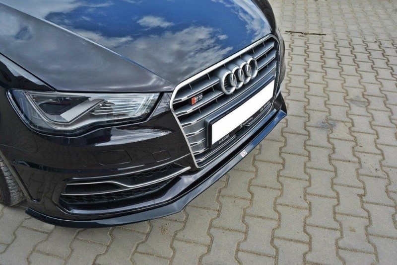 Voorspoiler Audi S3 / A3 S-line 8V Hatchback / Sportback glanzend zwart